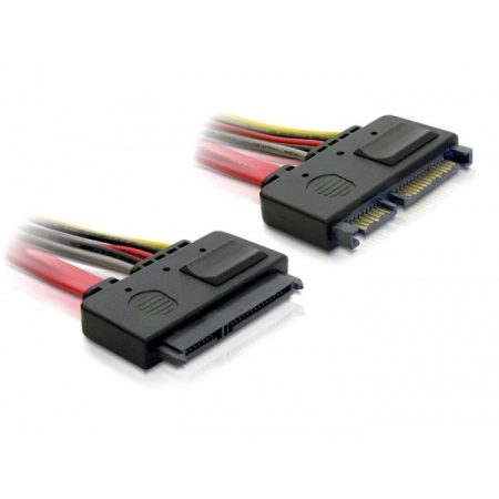 DELOCK kábel SATA 6 Gb/s 22 pin male > 22 pin female (5V + 12V) hosszabbító 20cm