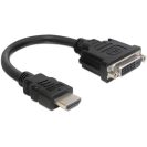 DELOCK Átalakító HDMI-A male > DVI 24+5 female, 20cm