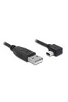 DELOCK kábel USB-A male > USB mini-B male 90 fokos bal 1m