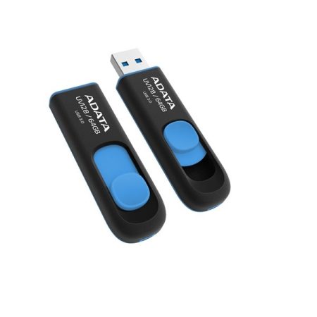 ADATA Pendrive 64GB, UV128 USB 3.1, Fekete-kék