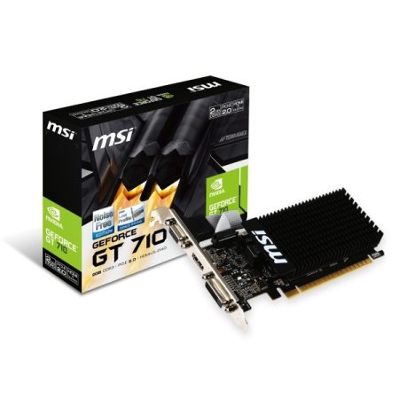 MSI Videokártya PCI-Ex16x nVIDIA GT 710 2GB DDR3 Passzív