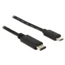   DELOCK kábel USB 2.0 Type-C male > USB 2.0 Type Micro-B male 1m fekete