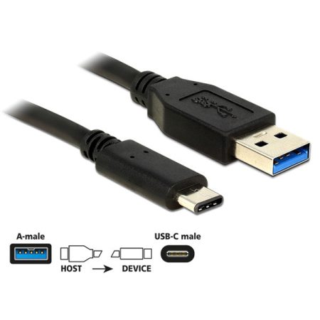 DELOCK kábel USB 3.2 Gen 2 Type-A > Type-C 0.5m