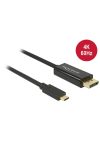 DELOCK kábel USB Type-C male > DisplayPort male (DP Alt Mode) 4K 60Hz 2m fekete