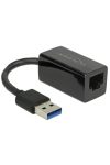 DELOCK Átalakító USB 3.2 Gen 1 Type-A male > Gigabit LAN kompakt fekete