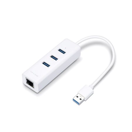 TP-LINK Átalakító USB 3.0 to Ethernet Adapter 1000Mbps + 3 USB 3.0 port, UE330