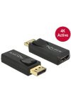 DELOCK Átalakító Displayport 1.2 male > HDMI female 4K aktív fekete