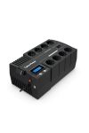 CYBERPOWER UPS BR1000ELCD (8 aljzat) 1000VA 600W, 230V szünetmentes elosztósor + USB LINE-INTERAKTÍV