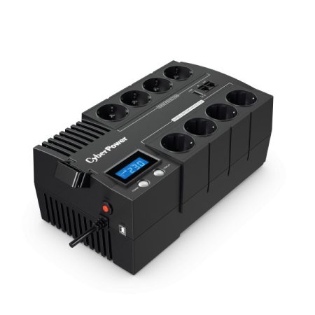 CYBERPOWER UPS BR1200ELCD (8 aljzat) 1200VA 720W, 230V szünetmentes elosztósor + USB LINE-INTERAKTÍV