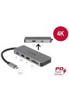 DELOCK USB Type-C Docking Station 4K - HDMI / Hub / SD kártyaolvasó / PD 2.0