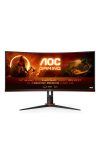 AOC Ívelt Gaming 144Hz VA monitor 34" CU34G2X/BK, 3440x1440, 21:9, 300cd/m2, 1ms, 2xHDMI/2xDisplayPort/4xUSB