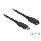   DELOCK kábel USB 10 Gbps Type-C male / female hosszabbító 1m 4K PD 60W
