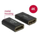   DELOCK Átalakító Gender Changer HDMI-A female > HDMI-A female 4K fekete