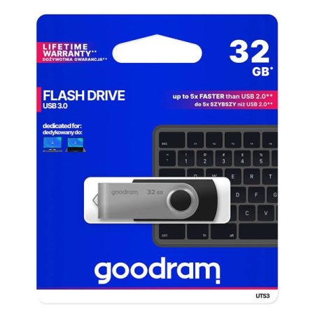 GOODRAM Pendrive 32GB, UTS3 USB 3.0, Fekete