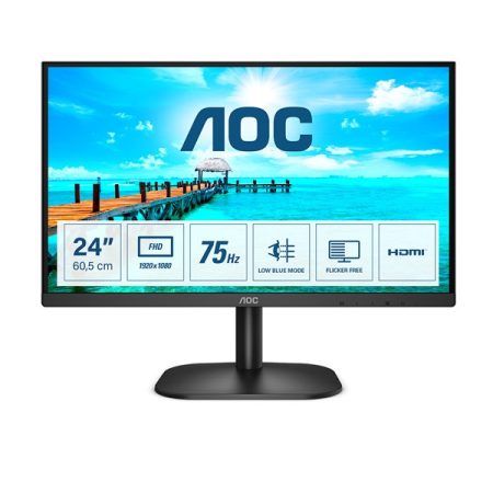 AOC monitor 23.8" 24B2XDM, 1920x1080, 16:9, 4ms, 250cd/m2, VGA/DVI