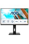 AOC VA monitor 31.5" U32P2, 3840x2160, 16:9, 350cd/m2, 4ms, 2xHDMI/DisplayPort/4xUSB, Pivot, hangszóró