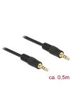 DELOCK kábel Stereo jack 3.5mm 3 pin male / male összekötő 0.5m