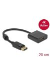 DELOCK Átalakító DisplayPort 1.2 male > HDMI female 4K aktív fekete