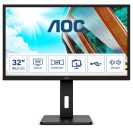   AOC monitor 31.5" Q32P2, 2560x1440, 16:9, 250cd/m2, 4ms, 2xHDMI/DisplayPort/4xUSB, Pivot, hangszóró