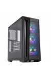 COOLER MASTER Ház Midi ATX MasterBox MB511 ARGB Tápegység nélkül, Fekete Üvegfalú