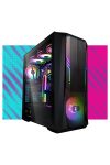 COOLER MASTER Ház, Mid Tower ATX CMP 520L, 1db Ventilátorral, Tápegység nélkül, Edzett üveg, fekete