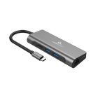 GEMBIRD Adapter, USB-C - USB HUB + HDMI + PD + Kártyaolvasó + LAN RJ45