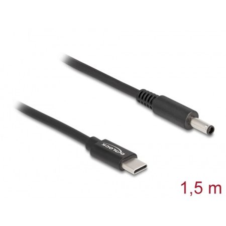 DELOCK kábel Laptop töltő USB Type-C male > Dell 4.5 x 3.0mm male