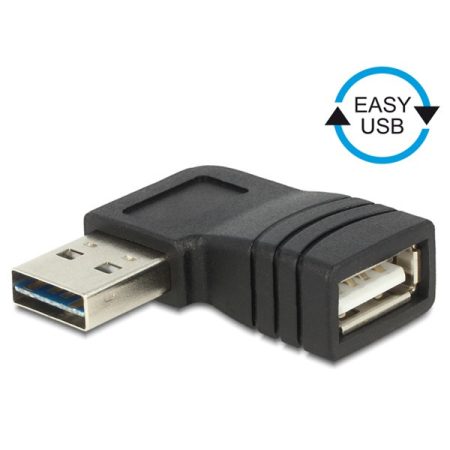DELOCK Átalakító EASY-USB 2.0-A male > USB 2.0-A female bal/jobb 90 fokos