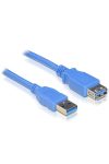 DELOCK kábel USB 3.0 Type-A male / female hosszabbító 3m kék