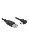 DELOCK kábel USB 2.0-A male > USB mini-B male 90 fokos 0.5m