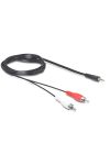 DELOCK kábel Audio 3.5mm Stereo jack male > 2x RCA male 5m