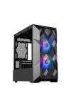 COOLER MASTER Ház Micro ATX MasterBox TD300 MESH, 2db ARGB Ventilátorral, Tápegység nélkül, Edzett Üveg, fekete