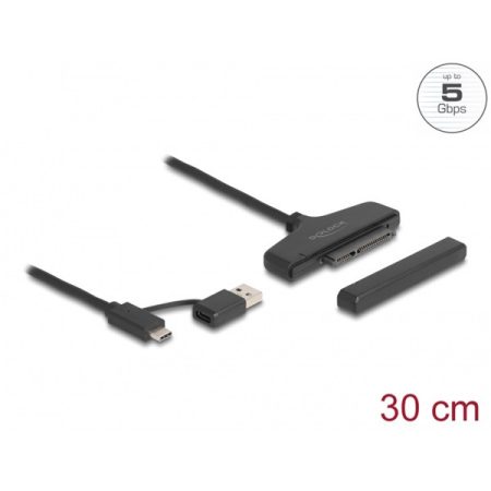 DELOCK Átalakító USB Type-C vagy Type-A > SATA 6 Gb/s