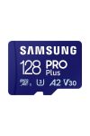 SAMSUNG Memóriakártya, PRO Plus microSDXC kártya 128GB, CLASS 10, UHS-I, U3, V30, A2, + Adapter, R180/W130