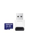 SAMSUNG Memóriakártya, PRO Plus + Reader microSDXC 128GB, CLASS 10, UHS-I, U3, V30, A2, R180/W130