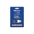 SAMSUNG Memóriakártya, PRO Plus + Reader microSDXC 128GB, CLASS 10, UHS-I, U3, V30, A2, R180/W130