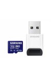 SAMSUNG Memóriakártya, PRO Plus + Reader microSDXC 256GB, CLASS 10, UHS-I, U3, V30, A2, R180/W130