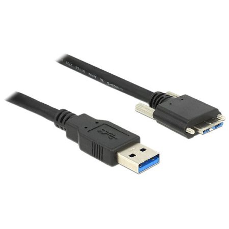 DELOCK Kábel USB 3.0 Type-A male > USB 3.0 Type Micro-B male csavarokkal 3m