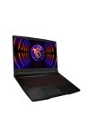 MSI Gaming NB Thin GF63 12UDX-649, 15.6" FHD, i5-12450H, 8GB, 512GB M.2, RTX 3050 6GB, NOOS, Fekete