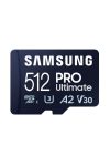 SAMSUNG Memóriakártya, PRO Ultimate microSD 512GB, Class 10, V30, A2, Grade 3 (U3), R200/W130