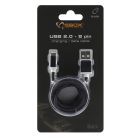 SBOX Kábel, CABLE USB A Male -> 8-pin iPh Male 1.5 m Black - Blister