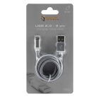 SBOX Kábel, CABLE USB A Male -> 8-pin iPh Male 1.5 m Grey - Blister