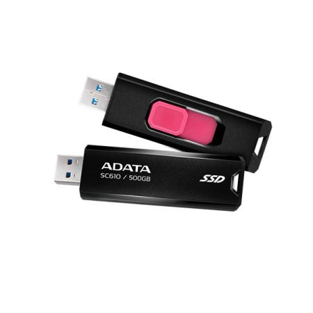 ADATA SSD Külső USB 3.2 500GB SC610, Fekete/Piros