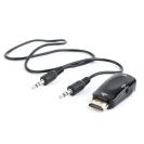 GEMBIRD Adapter HDMI - VGA + audio, F/F, fekete