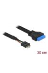 DELOCK kábel USB 3.0 pin header female > USB 2.0 pin header male 30cm