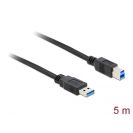   DELOCK kábel USB 3.0 Type-A male > USB 3.0 Type-B male 5m fekete