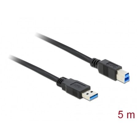 DELOCK kábel USB 3.0 Type-A male > USB 3.0 Type-B male 5m fekete