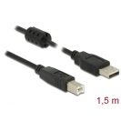  DELOCK kábel USB 2.0 Type-A male > USB 2.0 Type-B male 1.5m fekete