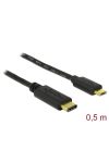 DELOCK kábel USB 2.0 Type-C male > USB 2.0 Type Micro-B male 0.5m fekete