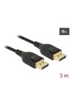 DELOCK kábel DisplayPort male / male összekötő 8K 60Hz tanúsítvánnyal 3m